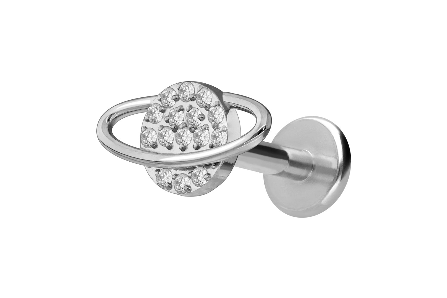 Titan Labret Piercing mit Innengewinde KRISTALLPLANET